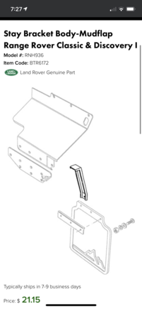 RH inner mudflap