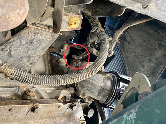Where I connected the oil sensor