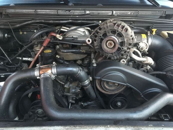 Old alternator died when coolant steamed leaked directly on the alternator and slowly  not charging battery.