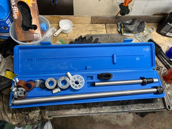 Knocked in some new crankshaft bearings with this guy. Now I get to store this large tool until the next time I completely rebuild an engine. 