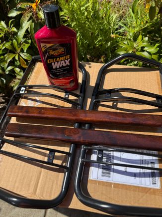 Cleaner wax on wood