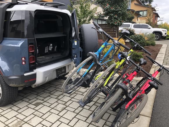 Access to trunk with 4 bikes