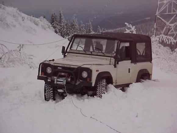Back side of Lolo Pass, deep winter. Downed power line made me stop, and the digging out process was.... painful.