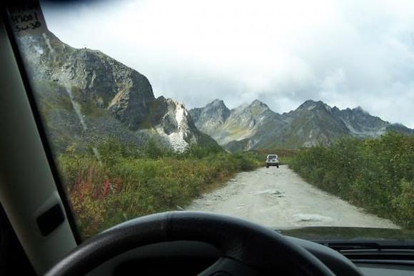 Road into Archangel Valley, Hatcher's Pass, Alaska.