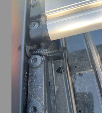 Rubber grommet to help protect.