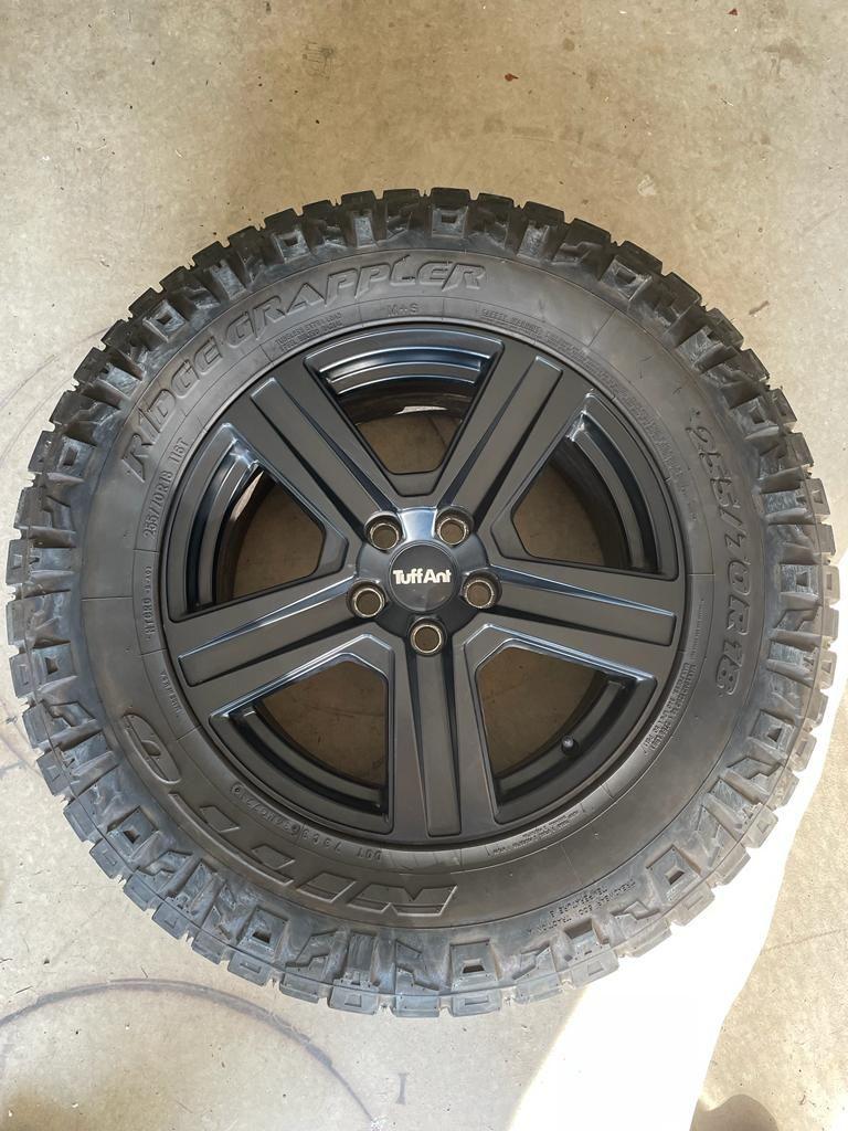 Wheels and Tires/Axles - TuffAnt 18" Black Alloys (x5) with Nitto Ridge Grapplers 255 70 18 XL - Used - 2020 to 2022 Land Rover Defender 110 - 2020 to 2022 Land Rover Defender 90 - Chapel Hill, NC 27517, United States