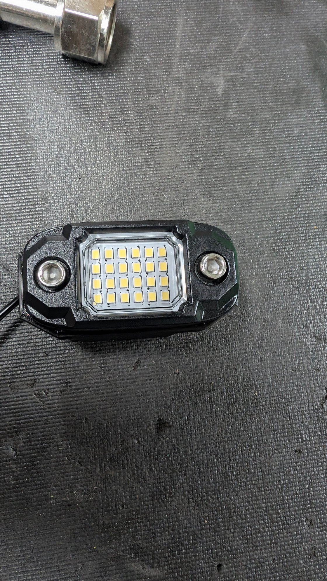 Designed and 3d printed some mounts for these lights to put under the hood and on the roll cage. Didn't plan on mounting any on the hood like I did but it turned out pretty good. 