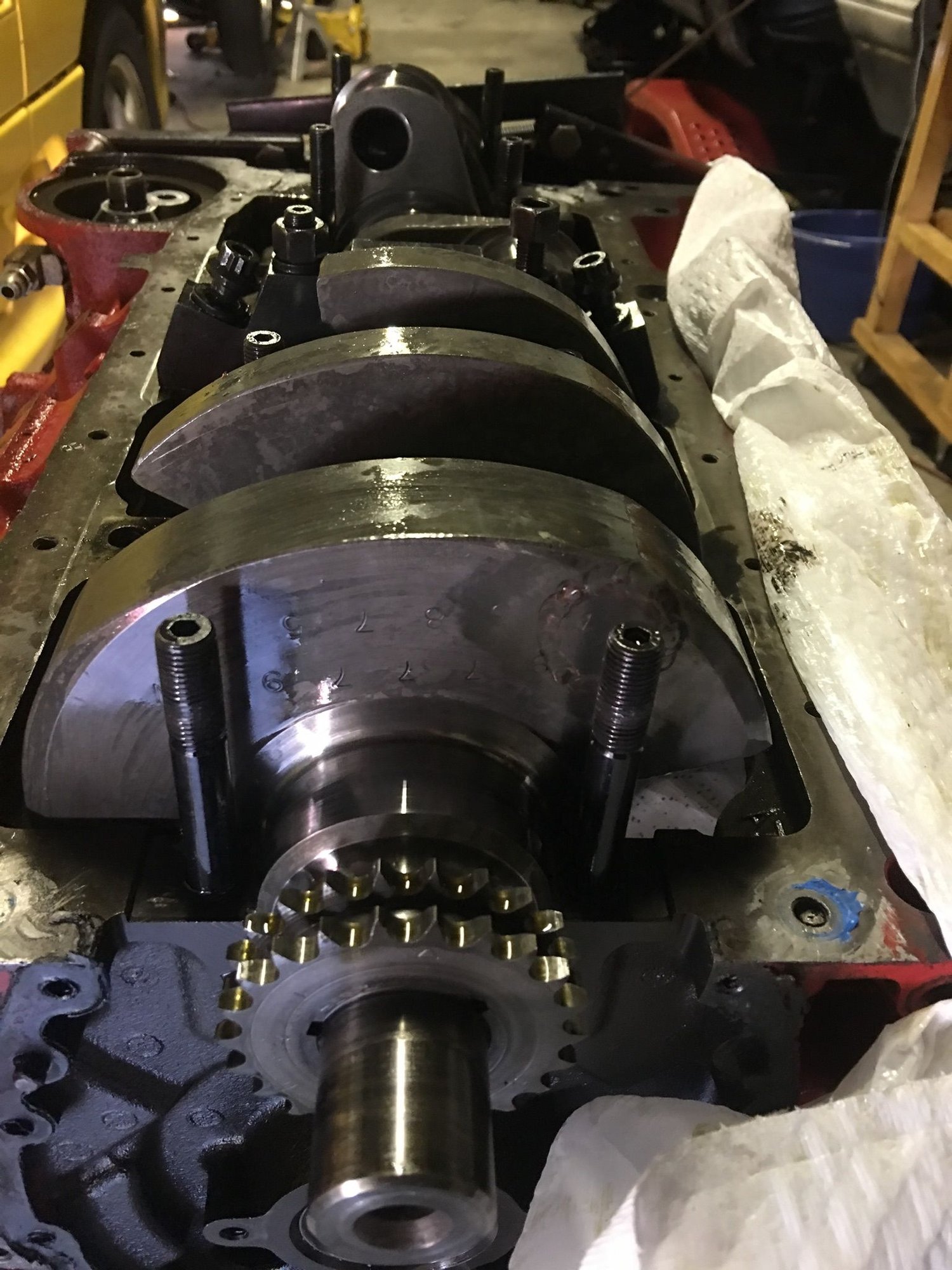 Callies dragonslayer crankshaft,cloyed double roller,splayed caps sbc