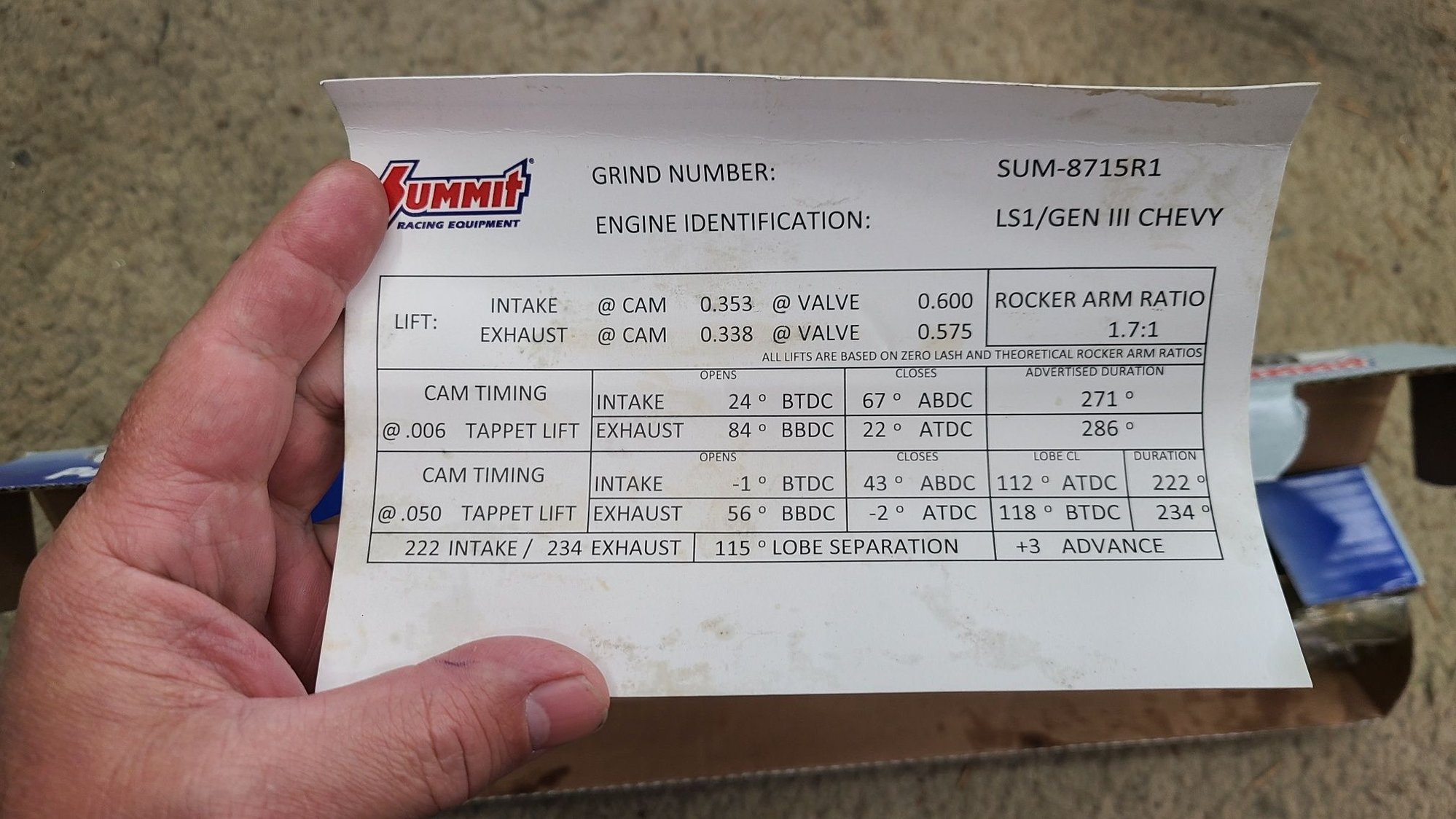 Engine - Internals - Summit Racing 8715R1 Ghost Cam.  Like New! - Used - 0  All Models - Puyallup, WA 98375, United States