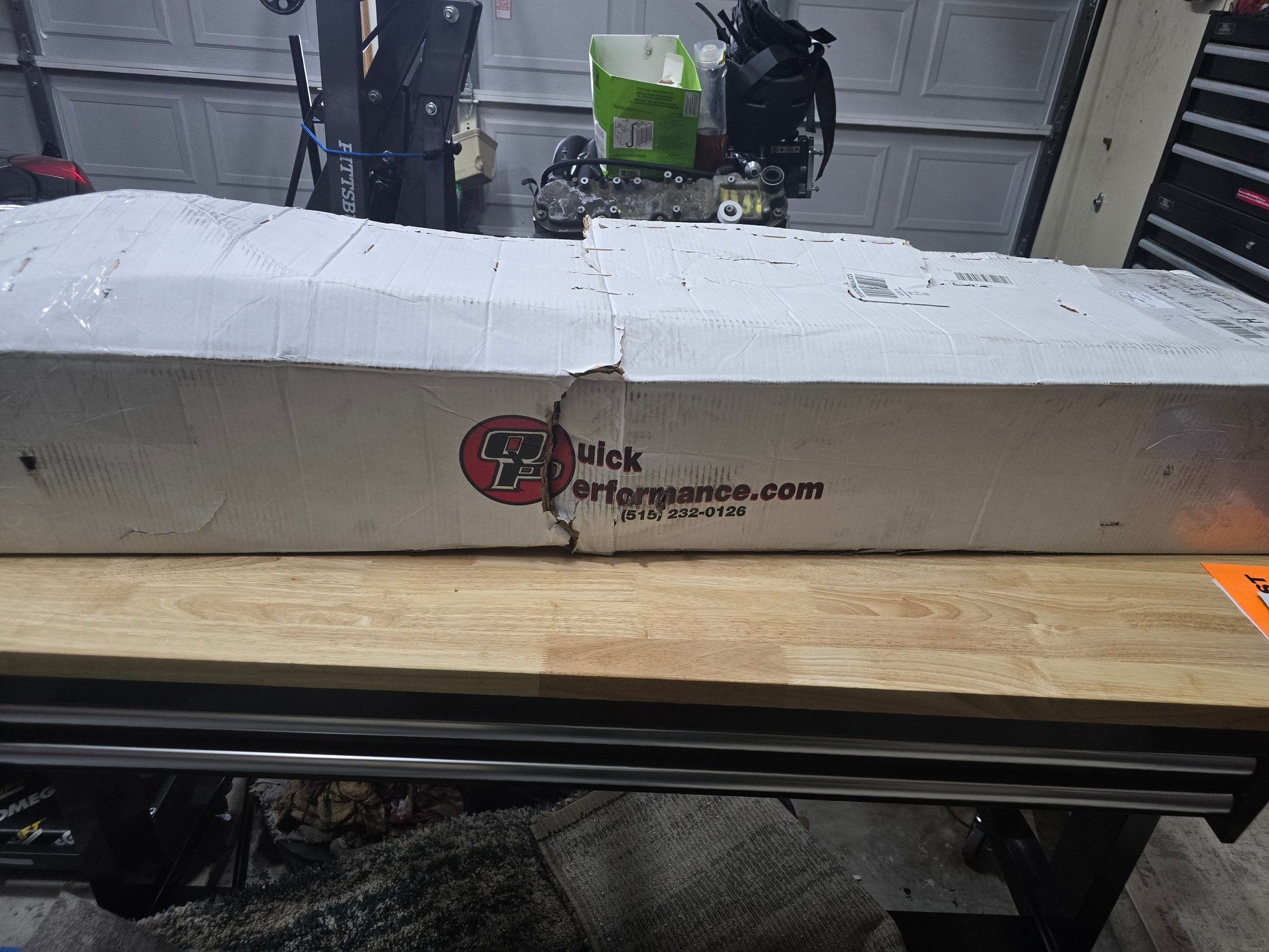 Box is a little beat up but not QP or Ticks fault. Who ever shipped it kinda beat it up