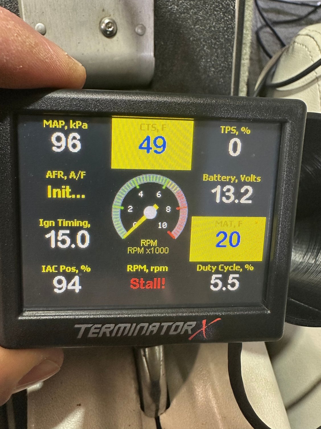 Key on hi IAT ride sensor installed