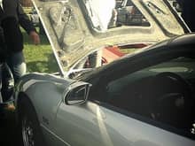 split hood in half at 150 mph. i thought the turbo blew up