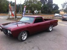 My El Camino as it let the body shop in it's 2006 Corvette Montery Red paint