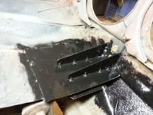 Had to rebuild the bumper suport bracket because rust had consumed it!