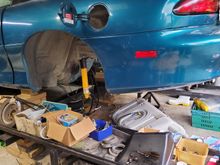 New Koni shocks installed & Fuel Tank - must be done as assess is needed from inside the rear cabin. 