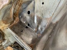 This is a picture of the area after I had cleaned it up with a wire wheel on my 4 1/2 grinder