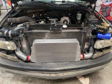  New intercooler fit right in. Sightly bigger but i like it better because i can put much shorter couplings.