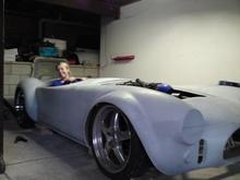 Don't be alarmed guys!!
She was only allowed behind the wheel cause it isn't going yet!