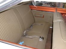 New tan interior installed in my 66 Plymouth Belvedere
