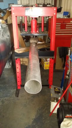 Getting ready to to make semi-oval pipe......
