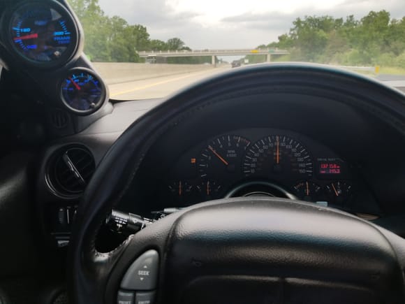 This is where the temp was sitting after doing WOT on the onramp then crusing at 80 for 5-10 min after. Hopefully all of these pictures give a good feel of how it does on hot days.
