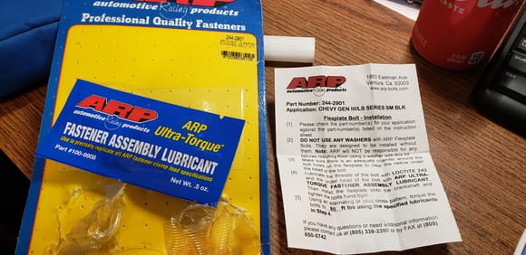 Installing these on the LS370 build and decided to share. Instructions are behind the ARP fastener lube.