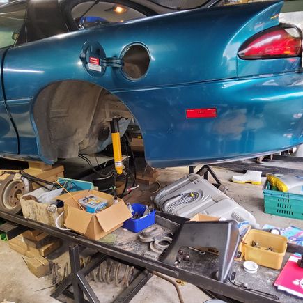 New Koni shocks installed & Fuel Tank - must be done as assess is needed from inside the rear cabin. 