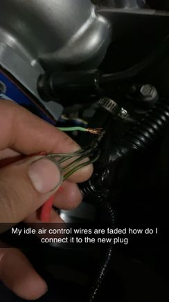 My idle air control wires are faded how do I connect it to the new plug if I don’t have the colors