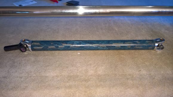 Carbon Fiber QA1 Driveshaft! - I got this beauty custom made. Overkill, I know, but CF has better harmonics than aluminum, smaller diameter and weight (~12.5 lbs.), stronger, and shreds if it breaks instead of turning into a giant spinning metal blade.