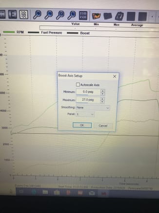 This screen will pop up then hit the “smoothing” drop down and choose a filtering average.  The more filter, the straighter the traces become.  Tow things, filtering can become an issue if you’re looking for a problem (sometimes the trace is too smooth) and secondly, if you smooth one trace, do them all or they won’t line up chronographocally. 