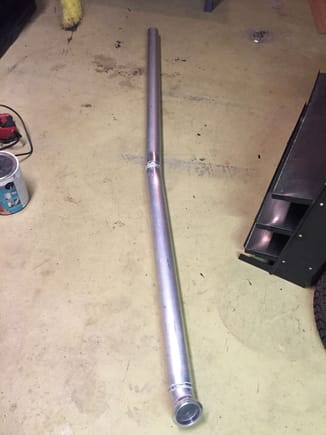Mid Pipe 3" 16ga aluminum, for being a beginner at fab work im pretty happy with the quality of it.