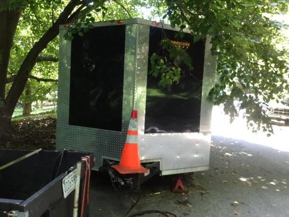 Front View on jack stands with my CTSV in it....