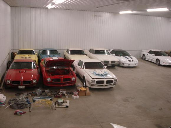 Few of our Trans am's and Firebirds..one mustang, and one cutlass