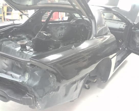 This is the body shell disassembled for a complete restoration back to PoloGreen.