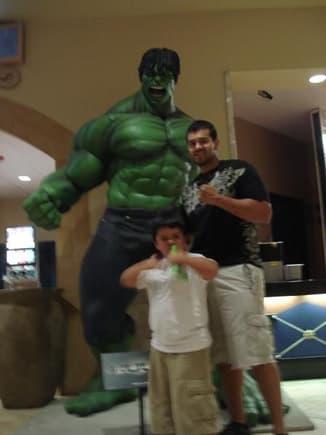 My son &amp; I about to watch the HULK.