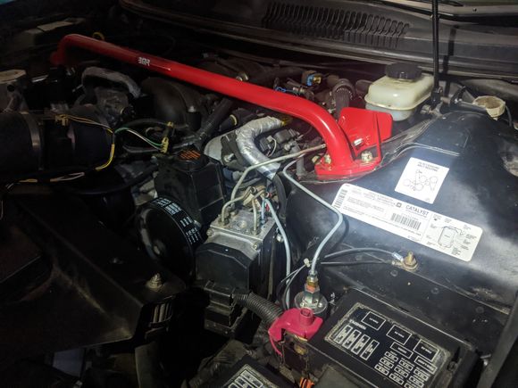 Tower Brace and Strano Master Cylinder Brace Installed