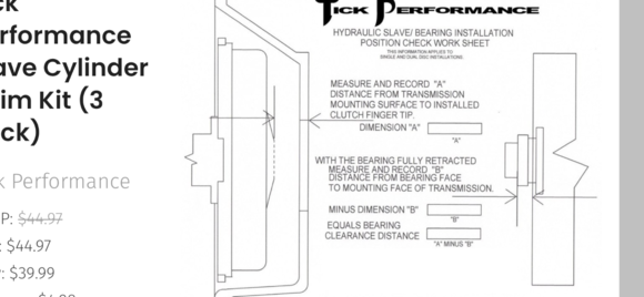 This is a nice diagram of what needs to be measured and how you do the math to determine your slave cylinder to pressure plate fingers.