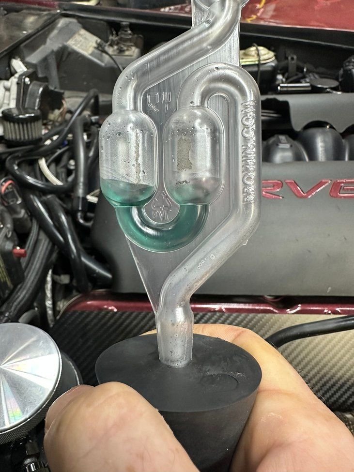 tester after 10 min or so idling and light throttle blips.