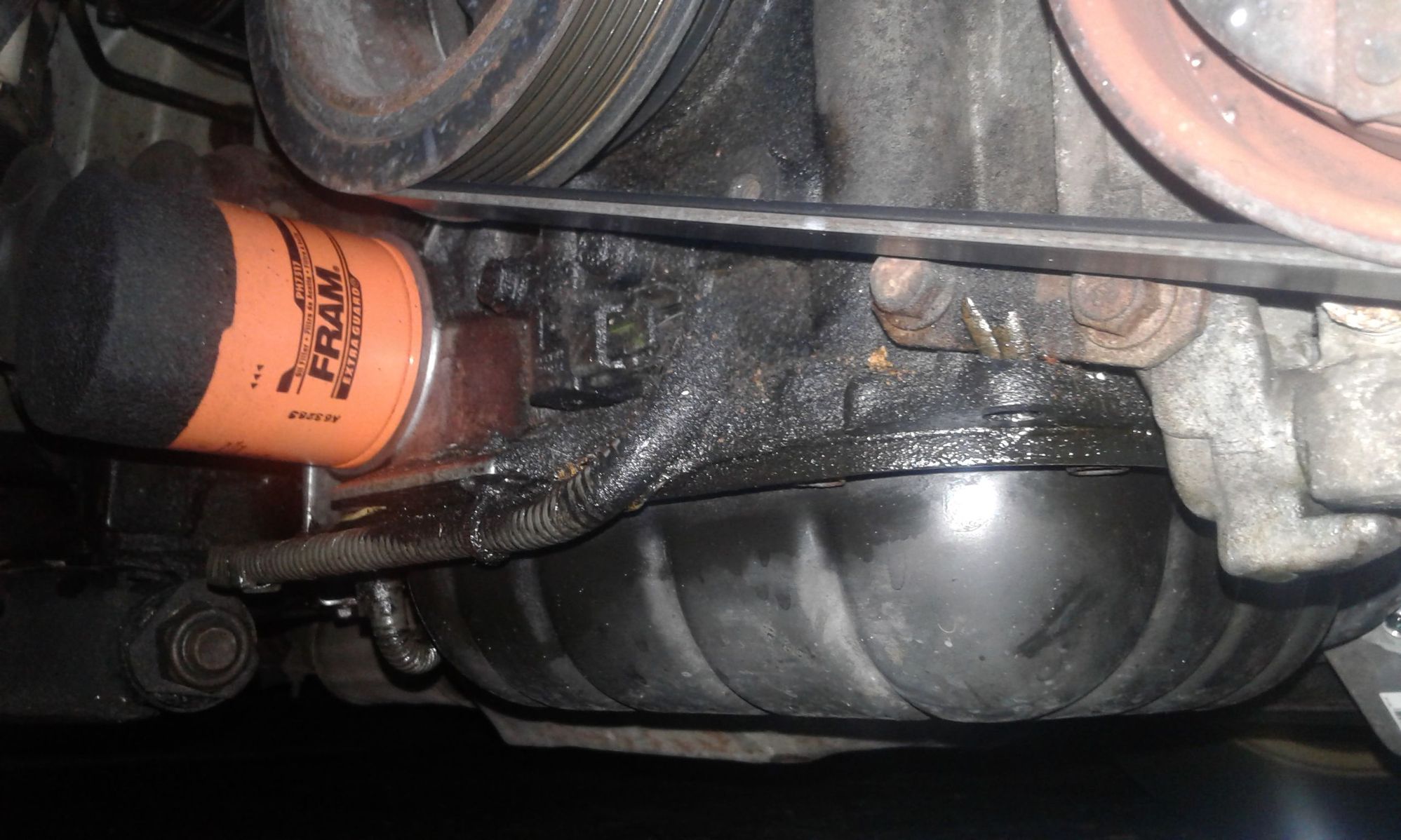 Coolant leaking at oil pan Maxima Forums