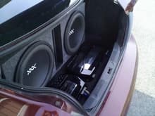 2-TE1501ds 
2-15 inch RE XXX's
1-Thunder 5302- On the tweeters
1-TE1004- On the kicks and doors