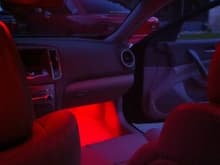 all red LED interior lights