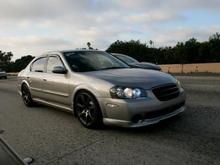 Cruising with Socal Maxima crew. Before coilovers and gloss black roof