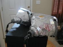 Custom projectors (cut-up ebay H4-style 4x6 replacements   mini bixenon projector kit   lots of patience)