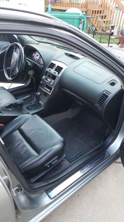 interior parts, seats, custom black leather with white stitching shift boot and e brake.