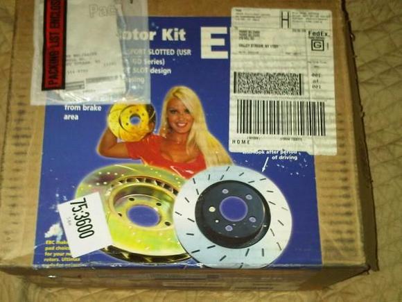 EBC slotted brakes (front)