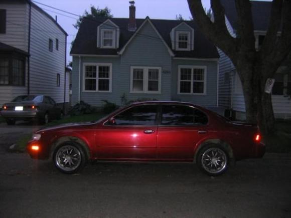 my drive way was a big gravel lot(at the time), was chore to keep her clean. the reason wheel whels are so dirty and i didnt lower, ruff road in Nova Scotia. and love the smooth maxima RIDE