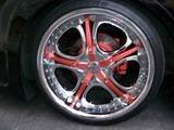 painted inserts, calipers, and rotors