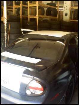 Window tinting in progress.