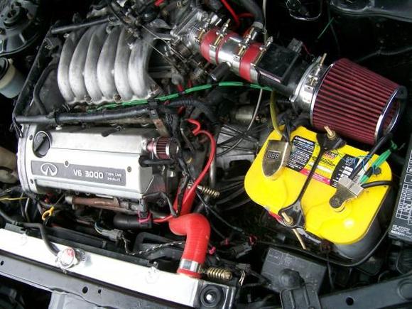 Got the aluminum dual core and OBX hoses in. Next weekend the 00VI goes on then off to paint now the major wrenh turning's done.