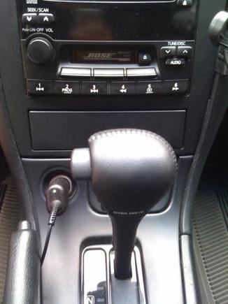 leather shift knob